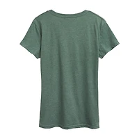 Snoopy Woodstock Witch Halloween Womens Crew Neck Short Sleeve Regular Fit Graphic T-Shirt