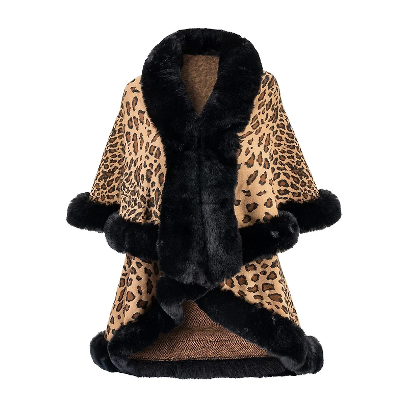 Karla Hanson Aspen Ruana Womens Animal Poncho