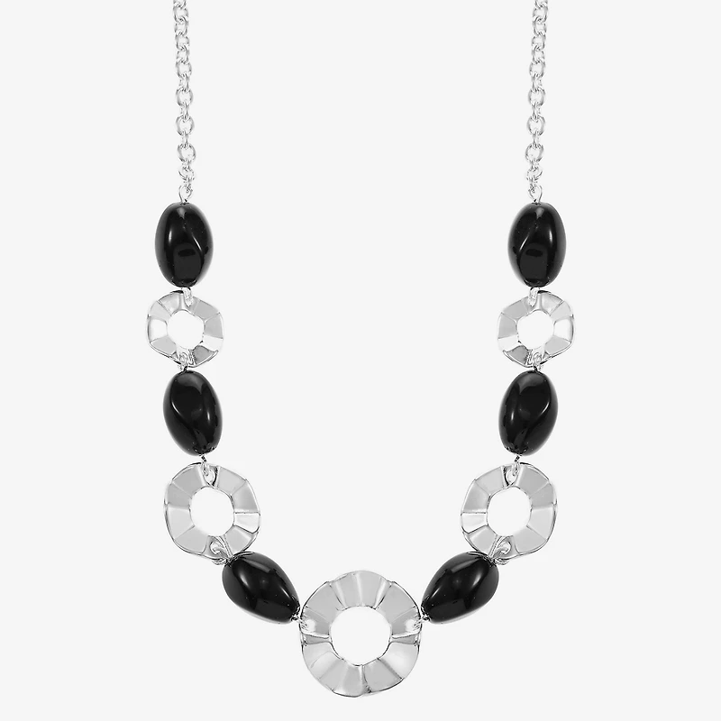 Mixit Silver Tone Womens 17 Inch Collar Necklace