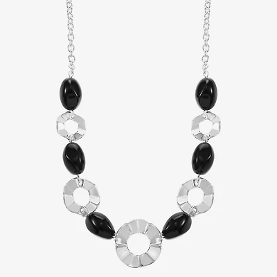 Mixit Silver Tone Womens 17 Inch Collar Necklace