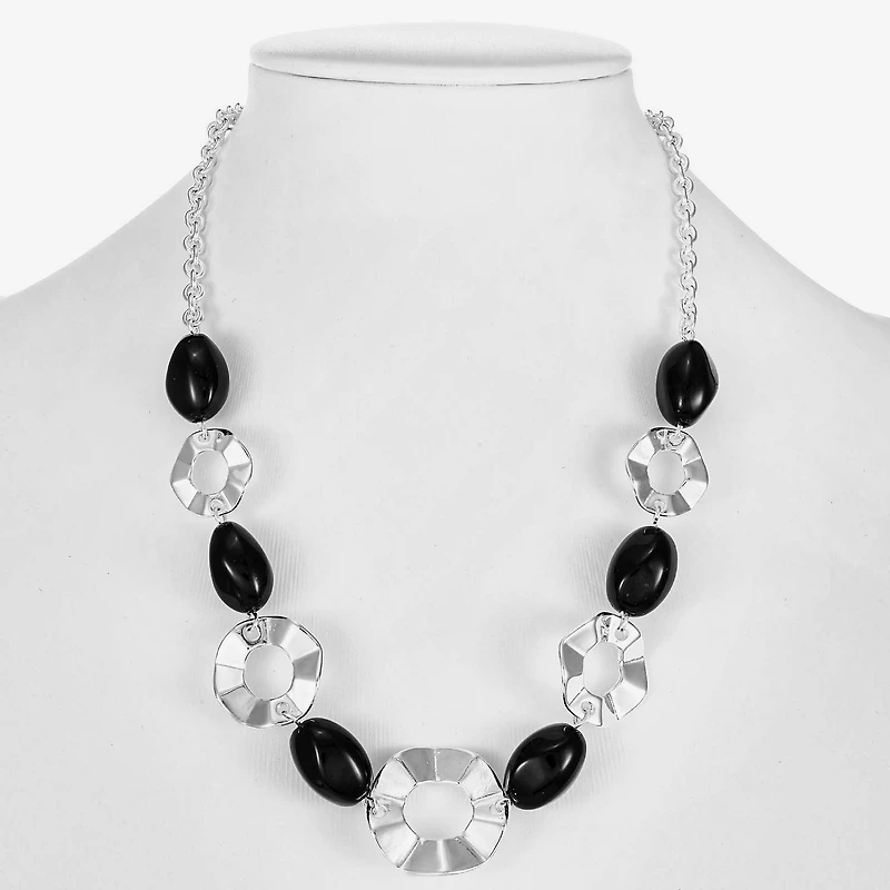 Mixit Silver Tone Womens 17 Inch Collar Necklace