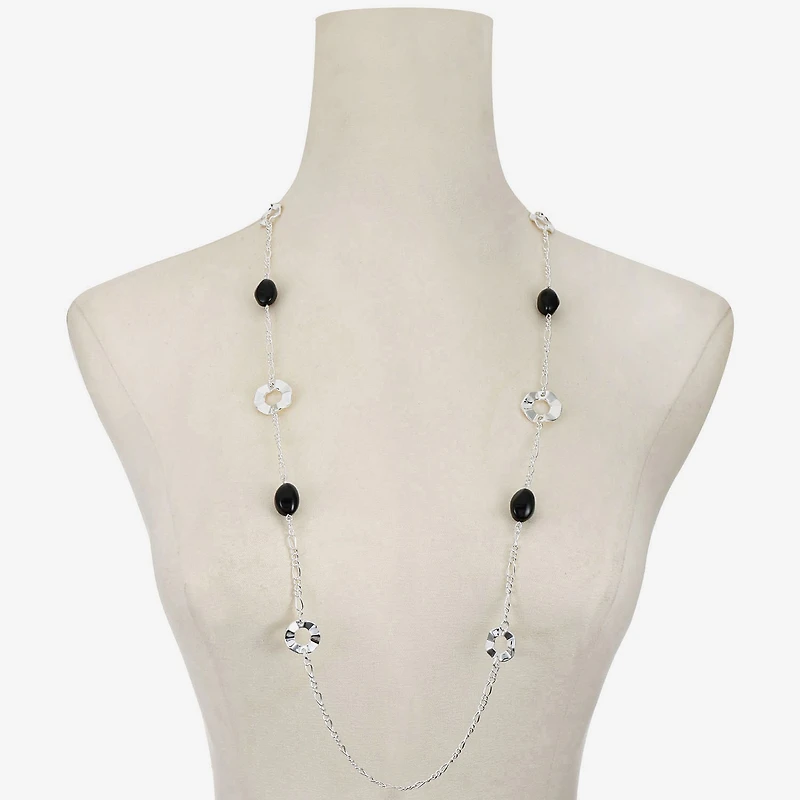 Mixit Silver Tone Womens 36 Inch Strand Necklace