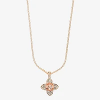 Monet Jewelry Womens Orange Clover 17 Inch Pendant Necklace