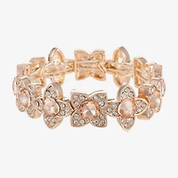 Monet Jewelry Womens Orange Clover Stretch Bracelet