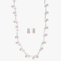 Monet Jewelry Timeless Womens Glass Simulated Pearl Round 2-pc. Jewelry Set