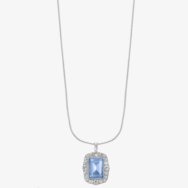 Monet Jewelry Womens Glass 17 Inch Pendant Necklace