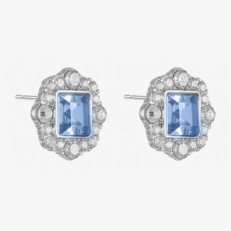 Monet Jewelry Glass 20mm Square Stud Earrings