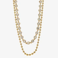 Liz Claiborne Womens Glass 17 Inch Strand Necklace