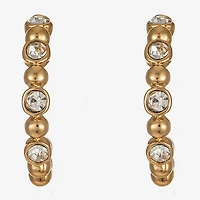 Liz Claiborne Womens Glass 25.4mm Hypoallergenic Hoop Earrings