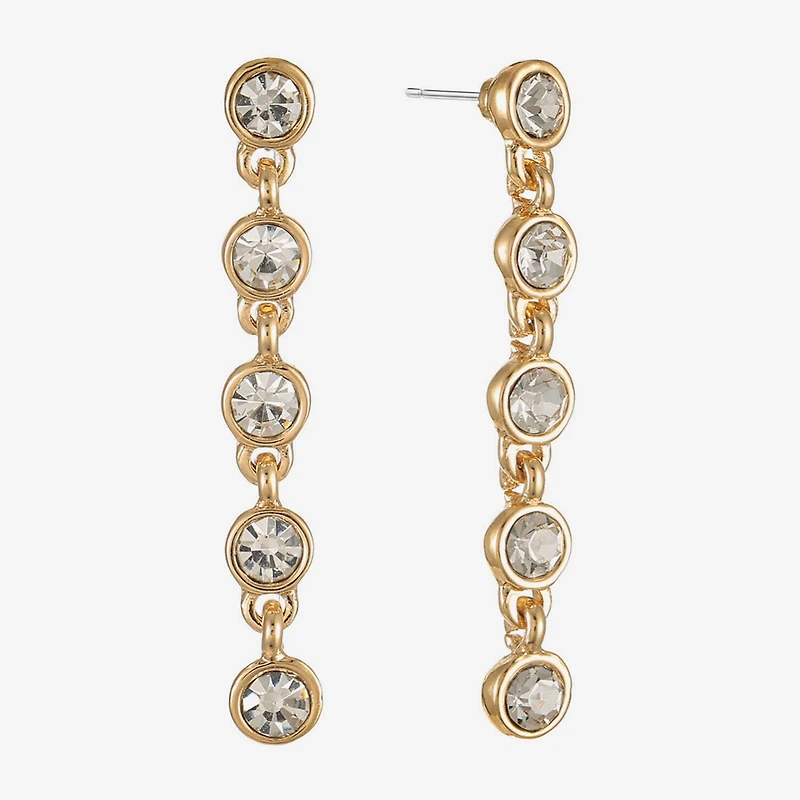 Liz Claiborne Womens Glass Hypoallergenic Drop Earrings