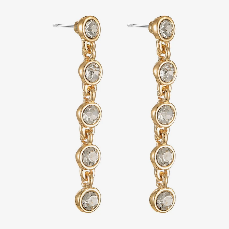 Liz Claiborne Womens Glass Hypoallergenic Drop Earrings
