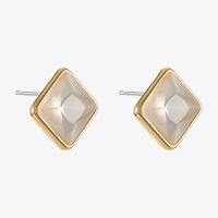 Monet Jewelry Glass 11mm Square Stud Earrings