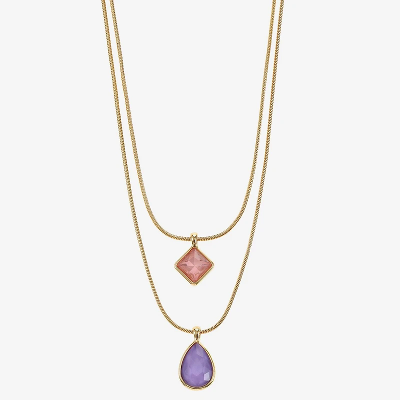 Monet Jewelry Womens Glass 17 Inch Strand Necklace