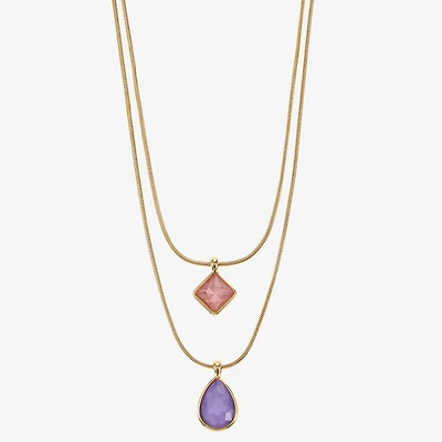 Monet Jewelry Womens Glass 17 Inch Strand Necklace