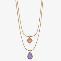 Monet Jewelry Womens Glass 17 Inch Strand Necklace