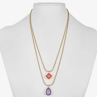 Monet Jewelry Womens Glass 17 Inch Strand Necklace