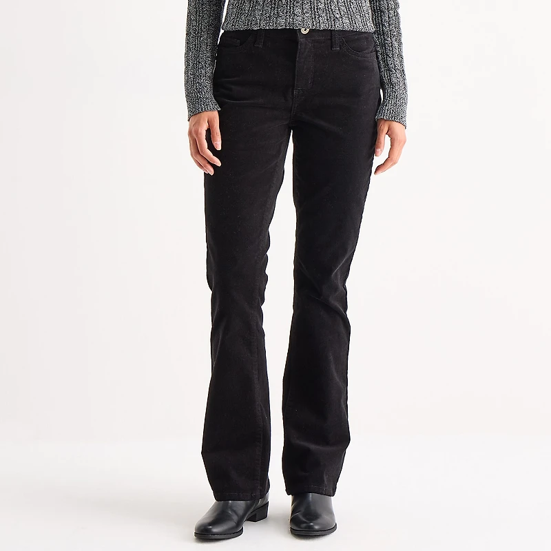 St. John's Bay Womens Tall Mid Rise Bootcut Corduroy Pant