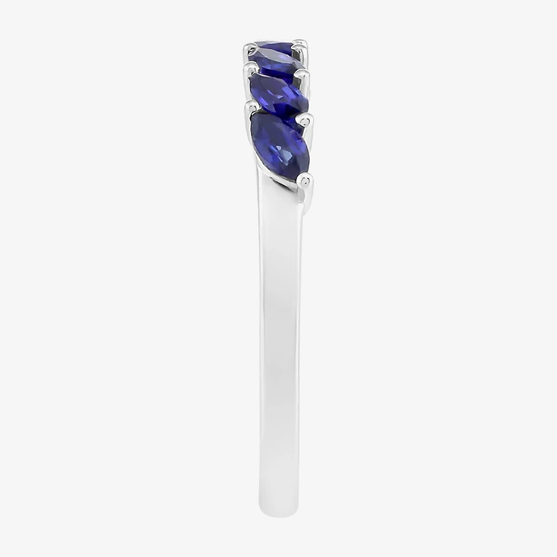 Limited Quantities! Womens Lab Created Blue Sapphire 10K Gold Band