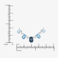 Limited Quantities! Womens Genuine Blue Topaz Sterling Silver 18 Inch Pendant Necklace