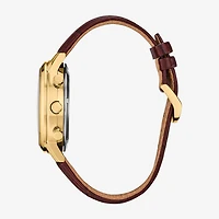 Citizen Classic Mens Brown Leather Strap Watch Ca4632-07e