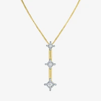 G-H / Si2-I1 Womens Diamond Accent Lab Grown White Diamond Accent 10K Gold 18 Inch Pendant Necklace