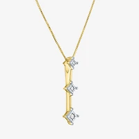 G-H / Si2-I1 Womens Diamond Accent Lab Grown White Diamond Accent 10K Gold 18 Inch Pendant Necklace