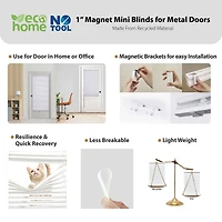 Eco Estates Magnetic 1" Room Darkening Cordless Mini Blind