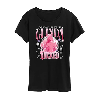 Wicked Glinda Popular Womens Crew Neck Short Sleeve Regular Fit Graphic T-Shirt