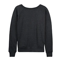 Mickey Happy Chrstms Womens Round Neck Long Sleeve Regular Fit and Friends Graphic T-Shirt