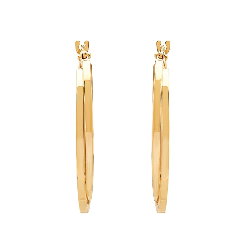Womens 14K Gold 27.5mm Hoop Earrings
