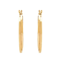 Womens 14K Gold 27.5mm Hoop Earrings