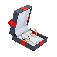 Womens 14K Gold 27.5mm Hoop Earrings