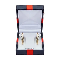 Womens 14K Gold 27.5mm Hoop Earrings