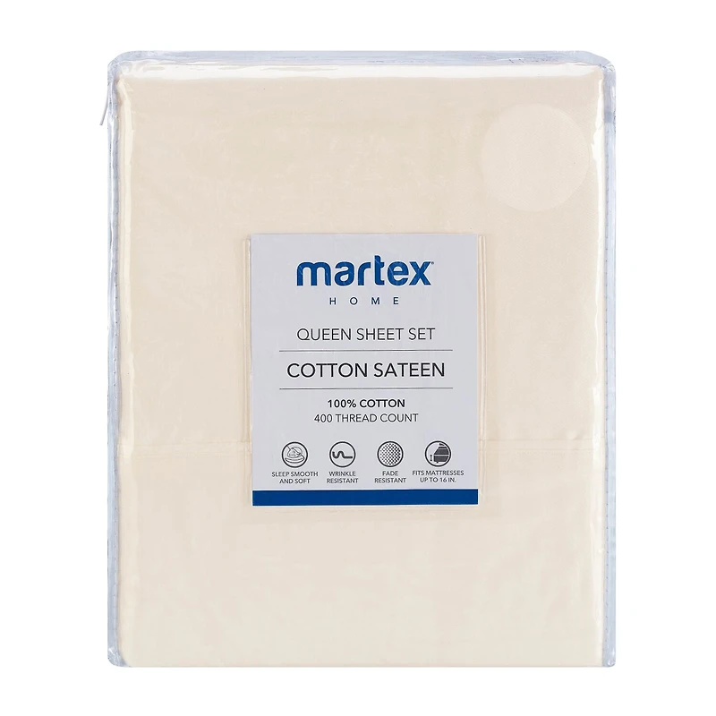 Martex Sateen 400tc Sheet Set