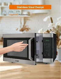 COMMERCIAL CHEF 1.6 Cu. Ft. Countertop Microwave with Touch Controls & 10 Power Levels