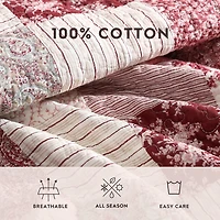 Laura Ashley Celi Patchwork Reversible Quilt Set