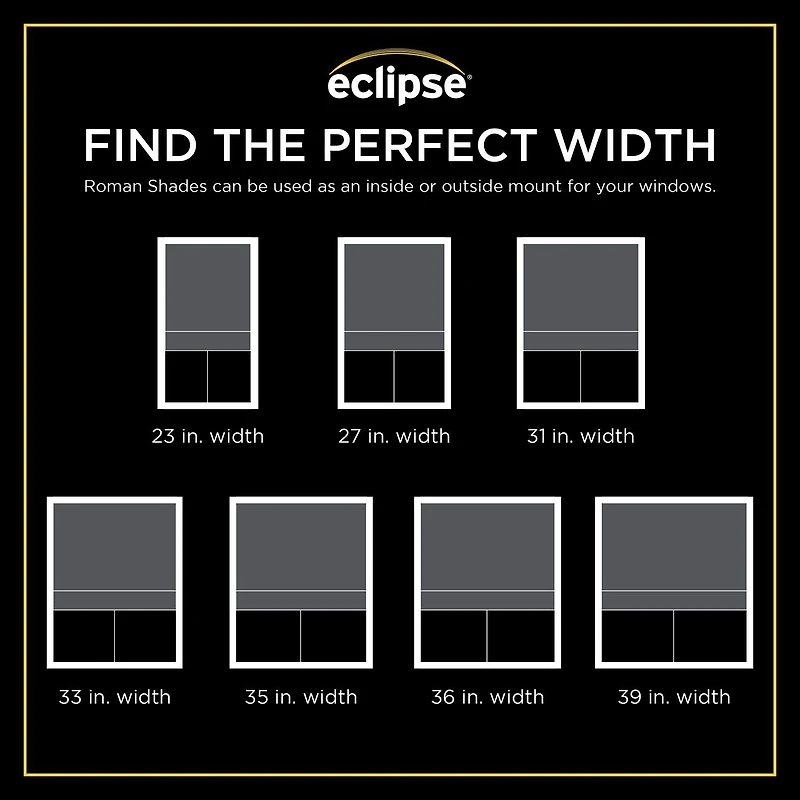 Eclipse Lane Cordless Room Darkening Roman Shade