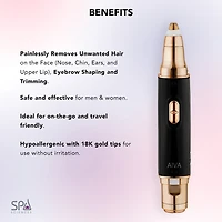 Spa Sciences Aiva Epilator – Facial Hair Remover & Eyebrow Trimmer