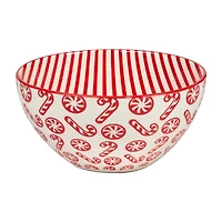 Certified International Peppermint Candy 6-pc. Porcelain Ice Cream Bowl