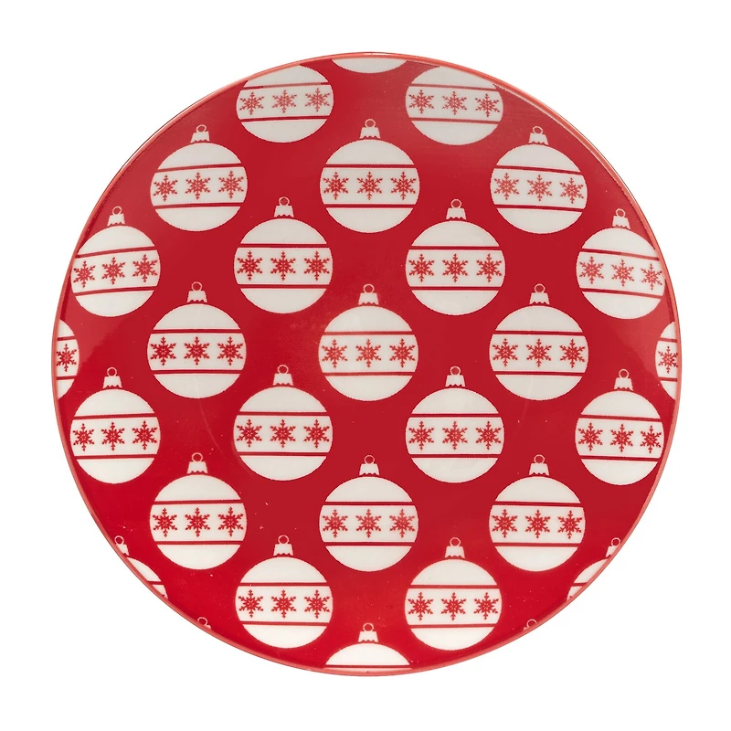 Certified International Peppermint Candy 6-pc. Porcelain Appetizer Plate