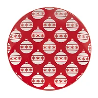 Certified International Peppermint Candy 6-pc. Porcelain Appetizer Plate