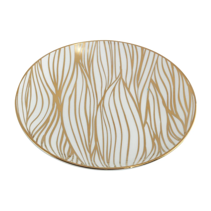 Certified International Matrix Gold 6-pc. Porcelain Appetizer Plate