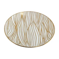 Certified International Matrix Gold 6-pc. Porcelain Appetizer Plate