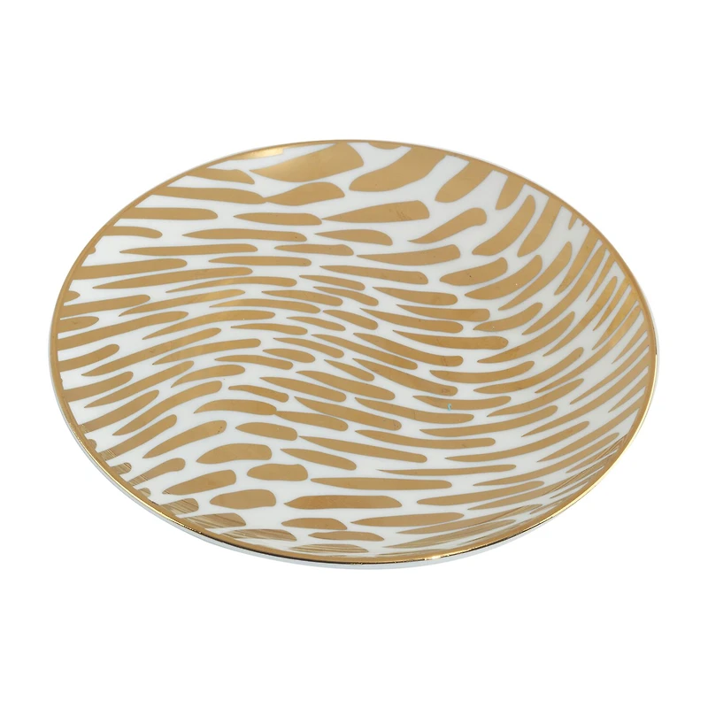 Certified International Matrix Gold 6-pc. Porcelain Appetizer Plate