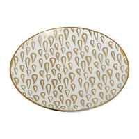Certified International Matrix Gold 6-pc. Porcelain Appetizer Plate