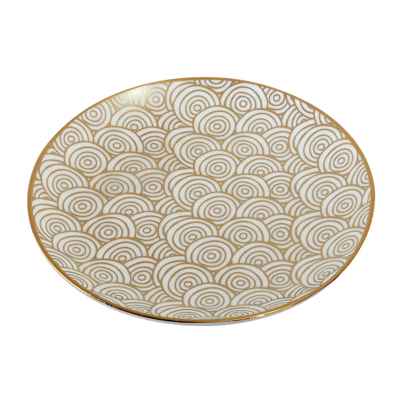 Certified International Matrix Gold 6-pc. Porcelain Appetizer Plate
