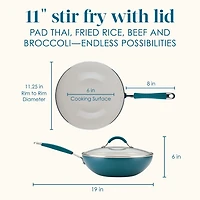 Rachael Ray Cucina Ceramic Non-Stick 11" Stir Fry Pan