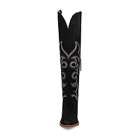 Dingo Womens Primadonna Suede Stacked Heel Cowboy Boots