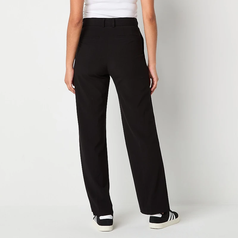 by&by Womens Juniors Wide Leg High Rise Trouser
