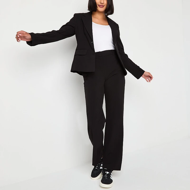 by&by Womens Juniors Wide Leg High Rise Trouser